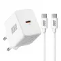 EFB Elektronik G301CE 30W USB-C GaN oplader-set met 2m USB-C kabel, wit