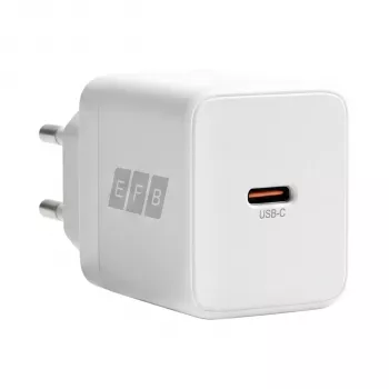EFB Elektronik G301CE 30W USB-C GaN oplader-set met 2m USB-C kabel, wit