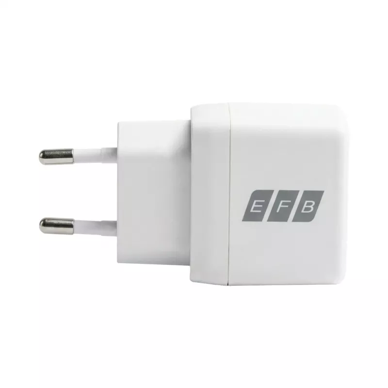 EFB Elektronik G201CE 20W USB-C GaN wandoplader-set met 2m USB-C kabel, PD3.0 & QC3.0, wit