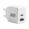 EFB Elektronik G301A1CE 30W GaN USB-C PD3.0 + USB-A QC3.0 wandoplader-set met 2m USB-C-kabel, wit