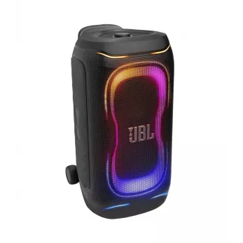 JBL PartyBox 330 draagbare partyluidspreker met 240W RMS, 18h accu, IPX4 spatwaterdicht, Bluetooth 5.1, dynamische lichtshow, wielen & telescopische handgreep, zwart