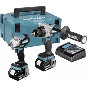 Makita DLX2588GJ 18V LXT borstelloze 2-delige combo-kit met DDF485 boormachine, DTD153 slagschroevendraaier, 2x 5,0Ah accu's, sneloplader en MAKPAC koffer