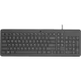 HP 150 bedrade toetsenbord Turks Q USB zwart 664R5AA#AB8