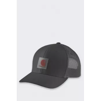 Carhartt Twill Mesh-Back Logo Patch Cap - Zwart