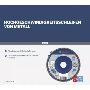 Bosch X571 Best for Metal waaierschuurschijf 125 mm P80 zirkoniumkorund 2608607338