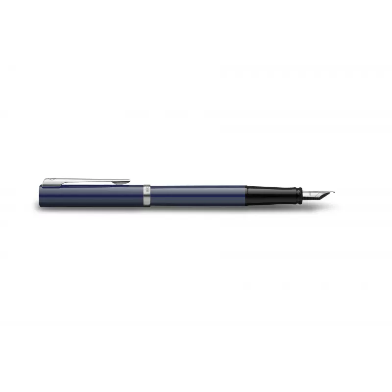 Waterman Impression vulpen fijne punt blauwe lak chromen ringen geschenkdoos 2225502