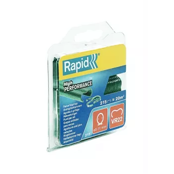 RAPID TOOLS VR22 hekringclips, verzinkt staal met groene kunststofcoating, 13 gauge, 12 mm beenlengte, 1000 stuks 40108802