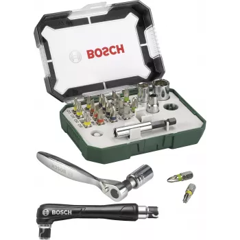 Bosch Accessories Promoline 2607017392 27-delige schroefbitset met sleuf-, Phillips-, Pozidriv-, inbus- en Torx-bits in opbergkoffer