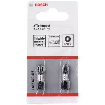 Bosch Impact Control 2608522403 Phillips PH2 bitset, 2 stuks, 25 mm