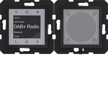 HAGER WAN6110BG Radio Touch UP DAB+ bluetooth-luidspreker inbouw glanzend zwart