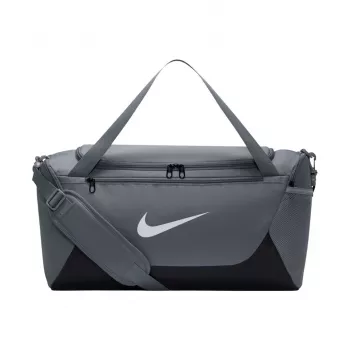 Nike Brasilia S duffelbag klein donkergrijs/zwart