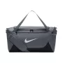 Nike Brasilia S duffelbag klein donkergrijs/zwart