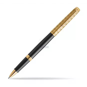 Waterman Hemisphere rollerbalpen - fijn, glanzend zwart met chroom sierringen, geschenkdoos 2225136