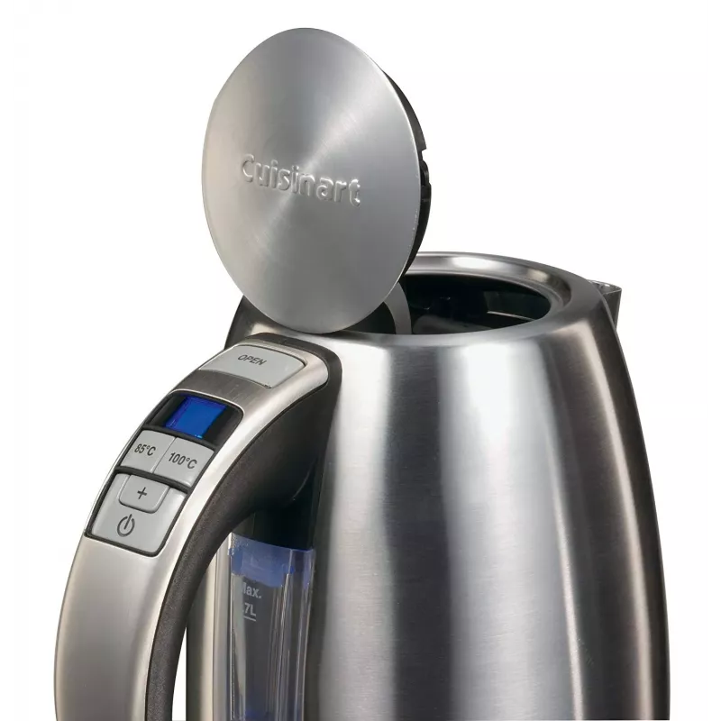 Cuisinart CPK17E-B elektrische waterkoker, 1,7 L, 1500 W, RVS, 6 temperatuurinstellingen