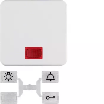 Hager WWW1336PW wip met 5 lenzen voor inbouwschakelaar, IP44, polarwit glanzend