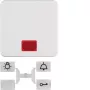 Hager WWW1336PW wip met 5 lenzen voor inbouwschakelaar, IP44, polarwit glanzend