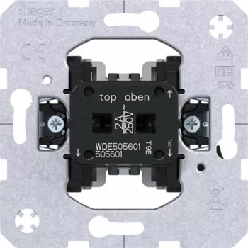 Hager WDE505601 taster 1-polig 1 NO 250 V AC 10 A inbouwmontage