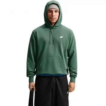 Nike heren Club Fleece pullover hoodie groen FN3866 323 maat L