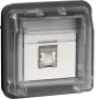 HAGER WNA226 UAE datadoos 8-polig afgeschermd Cat.6 RJ45 wit