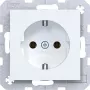 HAGER WAS1300WM SCHUKO-stopcontact, schroef-liftklemmen, alpienwit