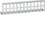 HAGER UM00K4 24-poorts leeg patchpaneel voor UM-serie modules, 19 inch 1U, lichtgrijs