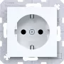 HAGER WAS1400WG Schuko-stopcontact, inbouw, schroef-liftklemmen, 16 A, 250 V, reinwit