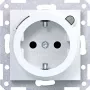 HAGER WAS1261WG SCHUKO-stopcontact met aardlekschakelaar, type A, 16 A, 30 mA, polarwit