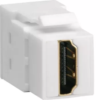 Hager Keystone module universalVZ20HS HDMI bus naar HDMI bus 180° wit