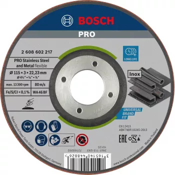 Bosch 2608602217 WA 46 BF halfflexibele slijpschijf, 115 x 22,23 x 3 mm