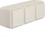 Hager WNC143B opbouw drievoudig SCHUKO-stopcontact, horizontaal, polarwit