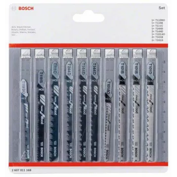 Bosch decoupeerzaagbladen-set hout 2607011169 10 stuks T-schacht HCS