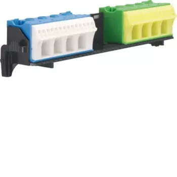 Hager PE/N klemmenblok met drager 2x18 Quick-Connect FZ382