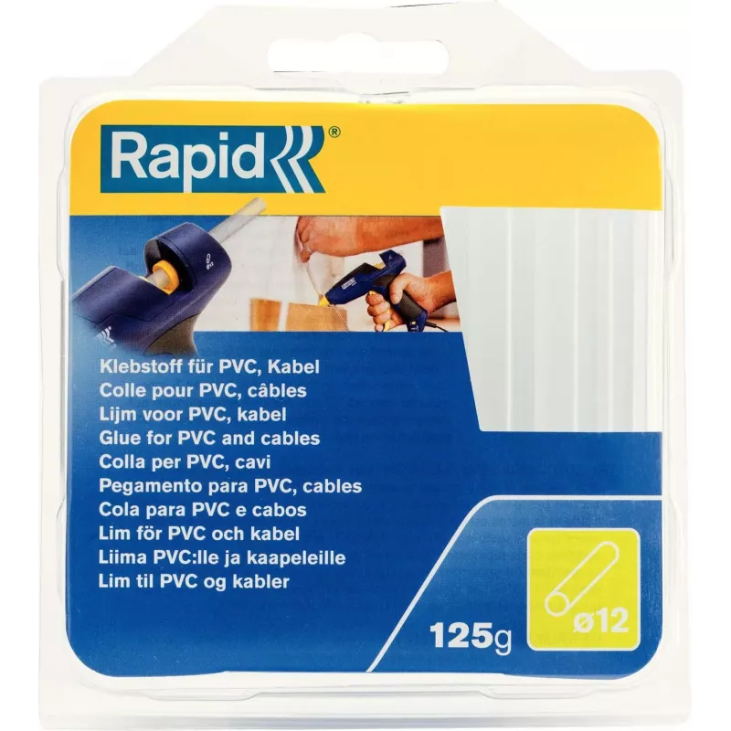 Rapid hetelijnsticks voor PVC & kabel, 12 mm diameter, kort, transparant, 1 stuk 40107358