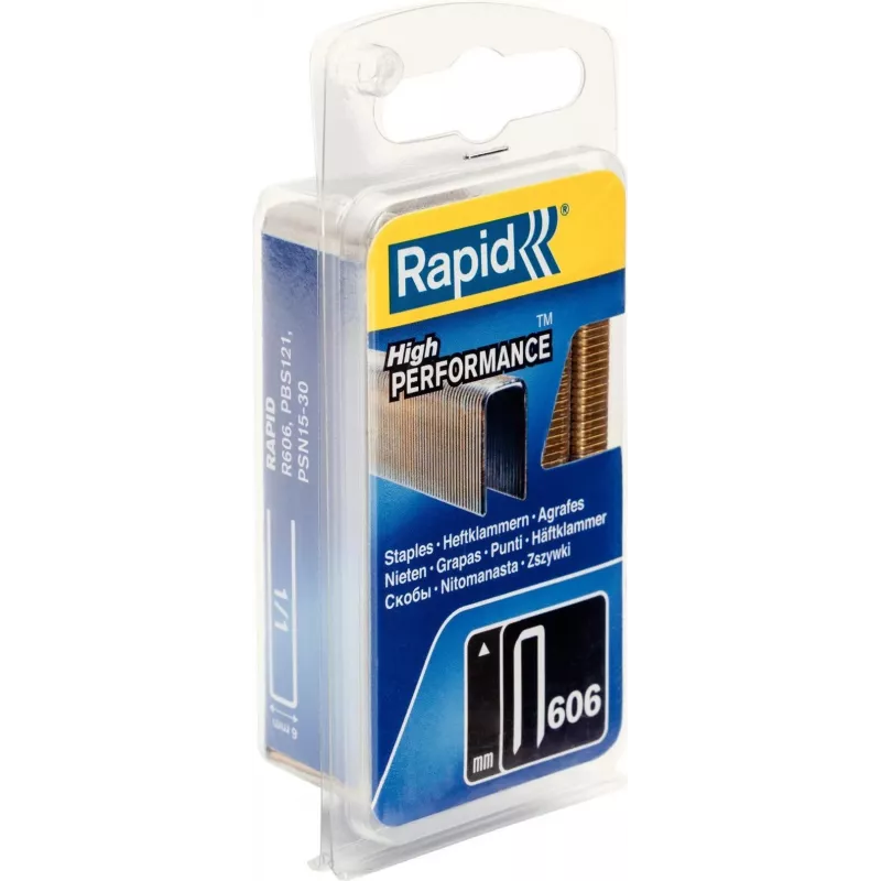 RAPID TOOLS type 606 smalle nietjes 30 mm verzinkt staal harsgecoat 1000 stuks 40109532