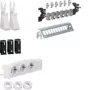 HAGER UM00M1 multimedia-verdeelset met 3 schuko-stopcontacten en 12 RJ45 Cat.6 patch-poorten, 24 TE