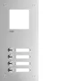 Hager RTQ104X deurtelefoon voorplaat, 4-toetsen, aluminium