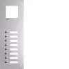 Hager RTQ108X deurtelefoon voorplaat, mono-audio, 8 oproeptoetsen, wit