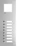 Hager RTQ108X deurtelefoon voorplaat, mono-audio, 8 oproeptoetsen, wit