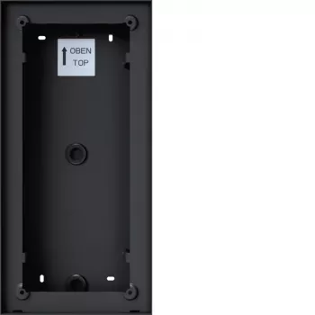 Hager REW407X opbouwbehuizing voor intercom mono, 2/3/4 oproeptoetsen, antraciet