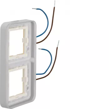 Hager WNA712 W.1 1-voudig afdekframe met blauwe LED-verlichting, 230V, polarwit