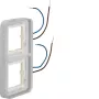 Hager WNA712 W.1 1-voudig afdekframe met blauwe LED-verlichting, 230V, polarwit