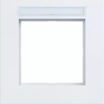 Hager A.8 1-voudig frame met labelveld, lichtwit mat WAD8101WM