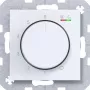Hager WAN5011WM ruimtetemperatuurregelaar 230V 15W draai-/druktaster verwarmen/koelen polarwit