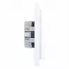 HAGER WAS2175WG dubbel stopcontact met afdekplaat, schuko, inbouw, polarwit