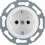 Hager WTS1300WG schuko-stopcontact, polarwit glanzend, 1-voudig, inbouw, 16 A, 250 V, kinderveilig