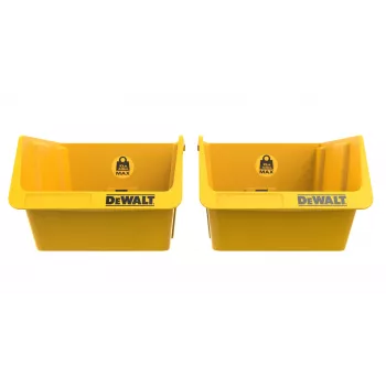 DEWALT DWST82813-1 TSTAK gereedschapskoffer dubbelpack – 2x 14L stapelbare kunststofbakken, zwart/geel