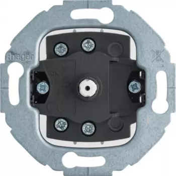 Hager WDE387503 2-voudige draaischakelaar 10A 250V AC inbouw polarwit