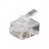 Exertis Connect RJ12 modulaire stekker voor platte kabel, ongeïsoleerd, 6P6C, 10-pack (920630)