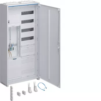 Hager universZ complete meterkast ZB323Q15ENT, 3-punts, 1 meterveld, APZ, Rfz, 1100x550x205 mm, wit