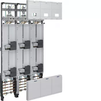 Hager universZ compleet meterpaneel 1350x750mm 3-fasig 6 meterplaatsen 10 mm² met scheidingsfunctie ZL53W8NT